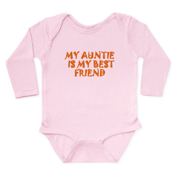 CafePress - My Auntie Is My Best Friend Body Suit - Long Sleeve Cotton Baby Bodysuit