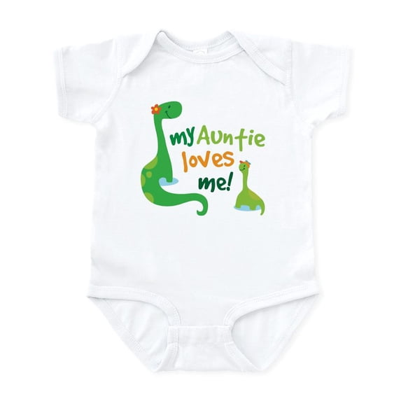 CafePress - My Auntie Loves Me Infant Bodysuit - Baby Light Bodysuit, Size Newborn - 24 Months