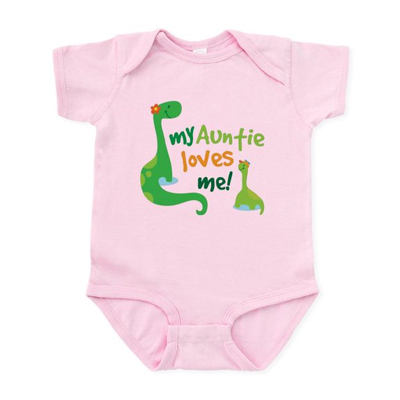 CafePress - My Auntie Loves Me Infant Bodysuit - Baby Light Bodysuit, Size Newborn - 24 Months
