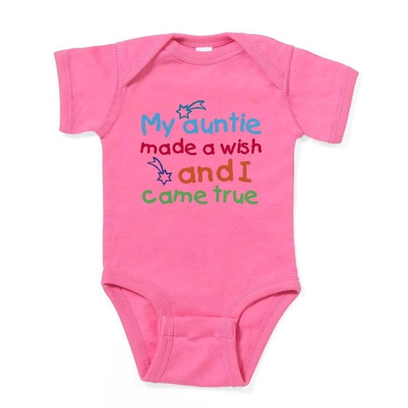 CafePress - My Auntie Made A Wish - Cute Infant Bodysuit Baby Romper - Size Newborn - 24 Months