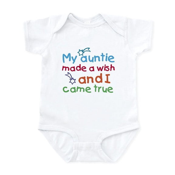 CafePress - My Auntie Made A Wish Infant Bodysuit - Baby Light Bodysuit, Size Newborn - 24 Months