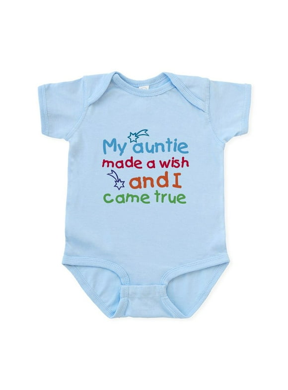 CafePress - My Auntie Made A Wish Infant Bodysuit - Baby Light Bodysuit, Size Newborn - 24 Months