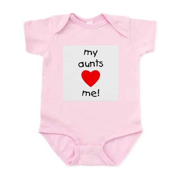 CafePress - My Aunts Love Me Infant Bodysuit - Baby Light Bodysuit, Size Newborn - 24 Months