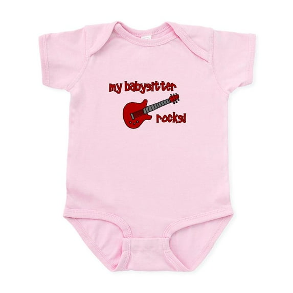 CafePress - My Babysitter Rocks! Infant Bodysuit - Baby Light Bodysuit, Size Newborn - 24 Months