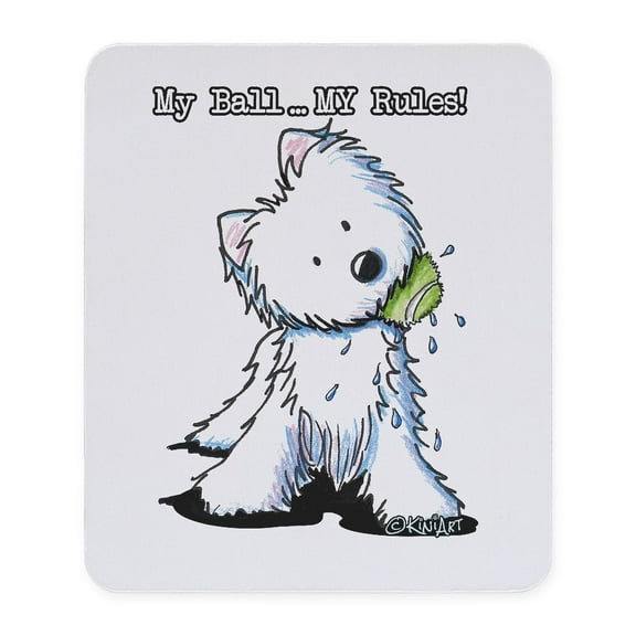CafePress - My Ball...MY Rules! Mousepad - Non-slip Rubber Mousepad, Gaming Mouse Pad