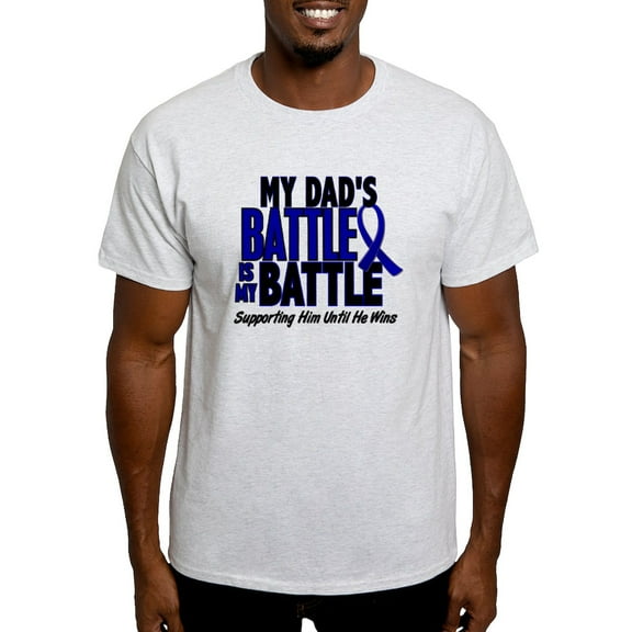 CafePress - My Battle Too 1 BLUE (Dad) Light T Shirt - Men's Classic Graphic T-Shirt