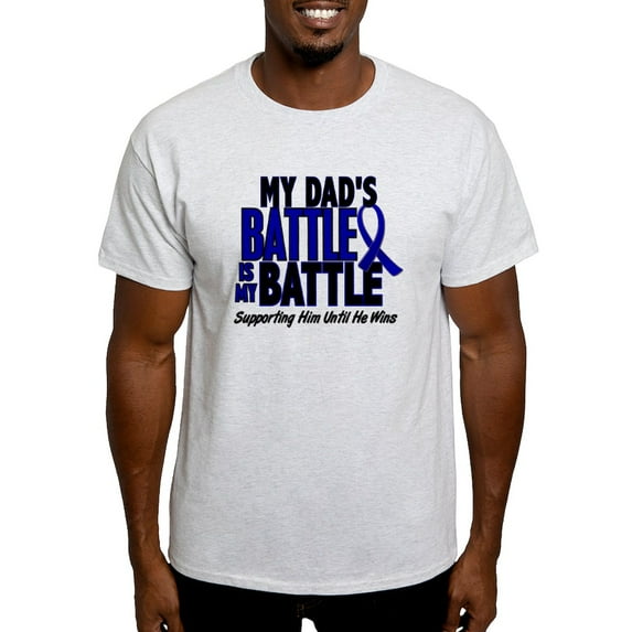 CafePress - My Battle Too 1 BLUE (Dad) Light T Shirt - Men's Classic Graphic T-Shirt