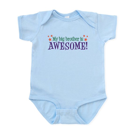 CafePress - My Big Brother Is Awesome Infant Bodysuit - Baby Light Bodysuit, Size Newborn - 24 Months