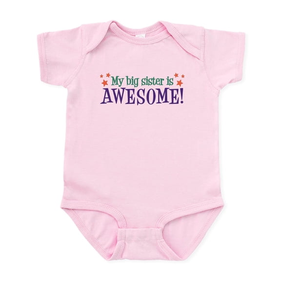 CafePress - My Big Sister Is Awesome Infant Bodysuit - Baby Light Bodysuit, Size Newborn - 24 Months