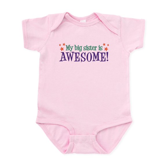 CafePress - My Big Sister Is Awesome Infant Bodysuit - Baby Light Bodysuit, Size Newborn - 24 Months