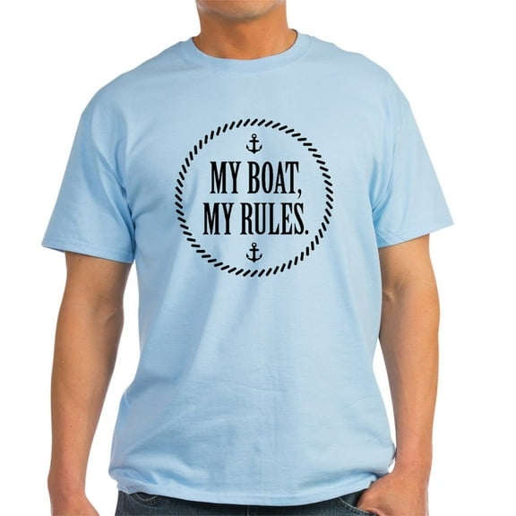 CafePress - My Boat, My Rules Light T Shirt - Men's Classic Graphic T-Shirt