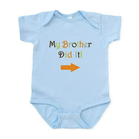 CafePress - My Brother Did It! Infant Bodysuit - Baby Light Bodysuit, Size Newborn - 24 Months