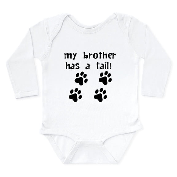CafePress - My Brother Has A Tail Body Suit - Long Sleeve Cotton Baby Bodysuit