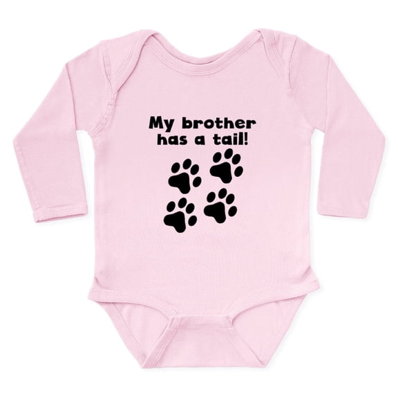 CafePress - My Brother Has A Tail Body Suit - Long Sleeve Cotton Baby Bodysuit