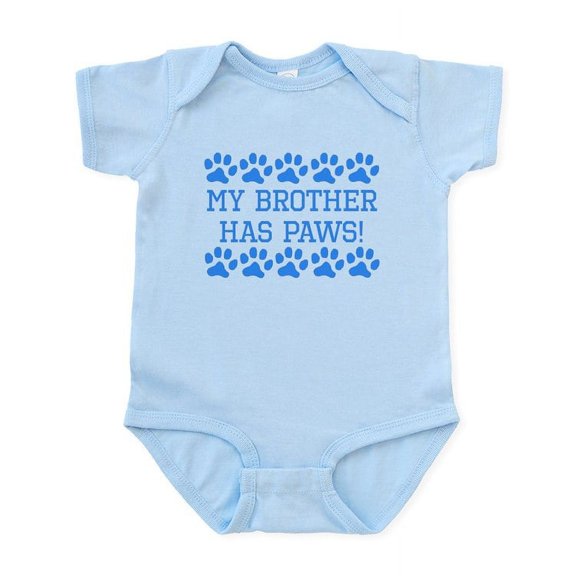 CafePress - My Brother Has Paws Body Suit - Baby Light Bodysuit, Size Newborn - 24 Months