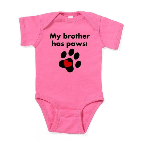 CafePress - My Brother Has Paws Body Suit - Cute Infant Bodysuit Baby Romper - Size Newborn - 24 Months
