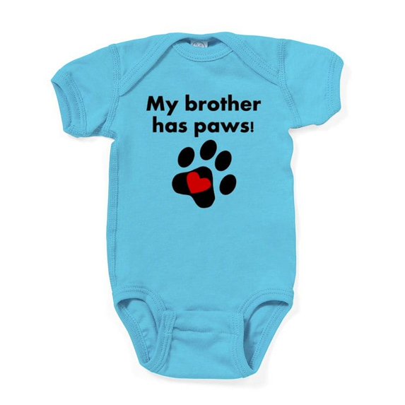 CafePress - My Brother Has Paws Body Suit - Cute Infant Bodysuit Baby Romper - Size Newborn - 24 Months