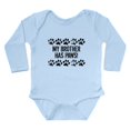thumbnail image 1 of CafePress - My Brother Has Paws Body Suit - Long Sleeve Cotton Baby Bodysuit, 1 of 4