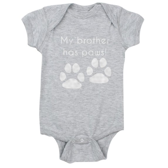 CafePress - My Brother Has Paws - Cute Infant Bodysuit Baby Romper