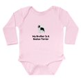 thumbnail image 1 of CafePress - My Brother Is A Boston Terrier Body Suit - Long Sleeve Cotton Baby Bodysuit, 1 of 4