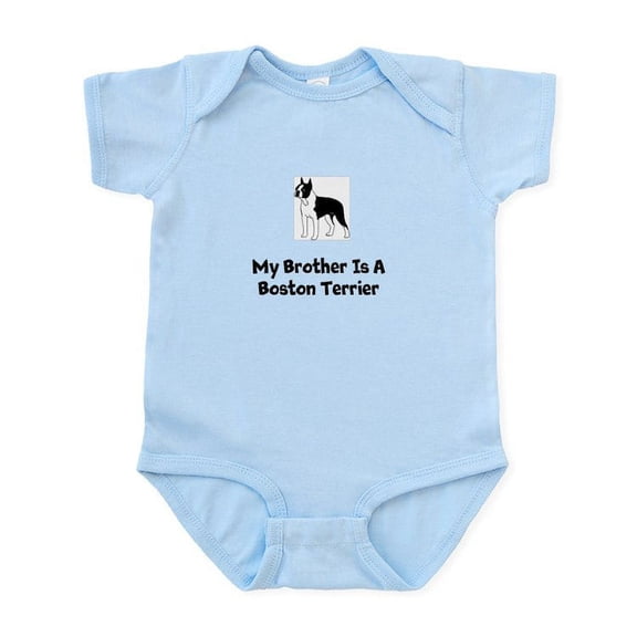 CafePress - My Brother Is A Boston Terrier Infant Body Suit - Baby Light Bodysuit, Size Newborn - 24 Months