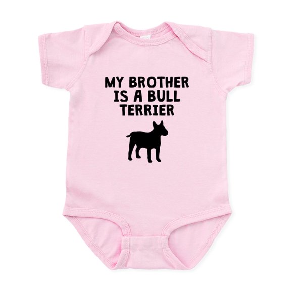CafePress - My Brother Is A Bull Terrier Body Suit - Baby Light Bodysuit, Size Newborn - 24 Months