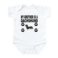 thumbnail image 1 of CafePress - My Brother Is A Dachshund Body Suit - Baby Light Bodysuit, Size Newborn - 24 Months, 1 of 4