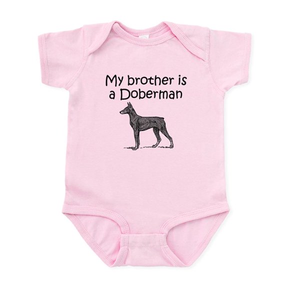 CafePress - My Brother Is A Doberman Body Suit - Baby Light Bodysuit, Size Newborn - 24 Months