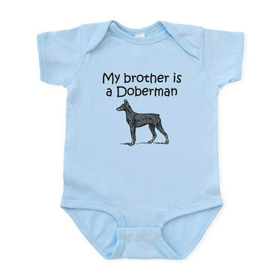 CafePress - My Brother Is A Doberman Body Suit - Baby Light Bodysuit, Size Newborn - 24 Months