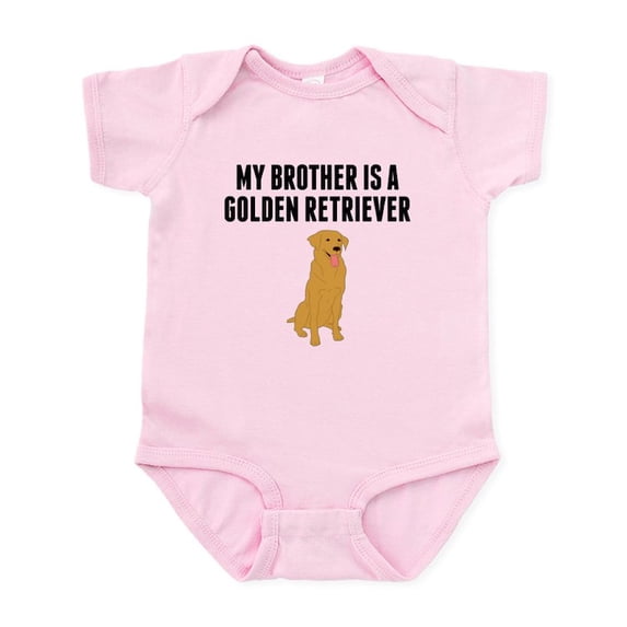 CafePress - My Brother Is A Golden Retriever Body Suit - Baby Light Bodysuit, Size Newborn - 24 Months