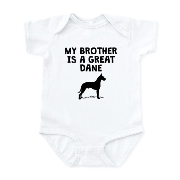 CafePress - My Brother Is A Great Dane Body Suit - Baby Light Bodysuit, Size Newborn - 24 Months