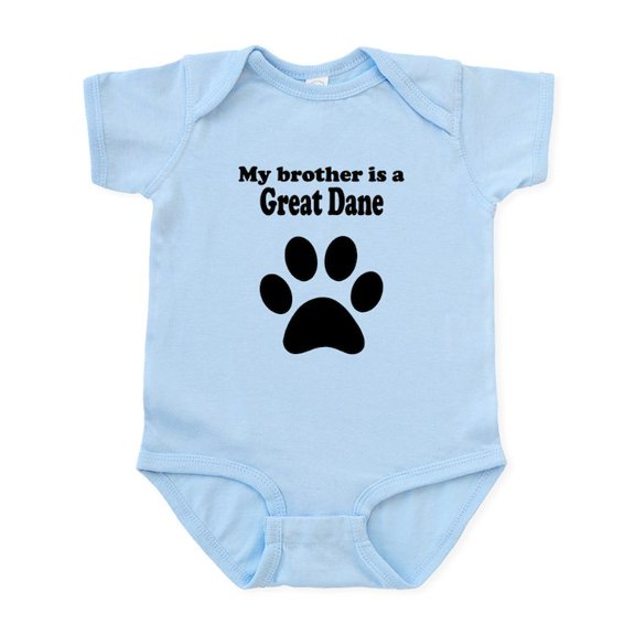 CafePress - My Brother Is A Great Dane Body Suit - Baby Light Bodysuit, Size Newborn - 24 Months