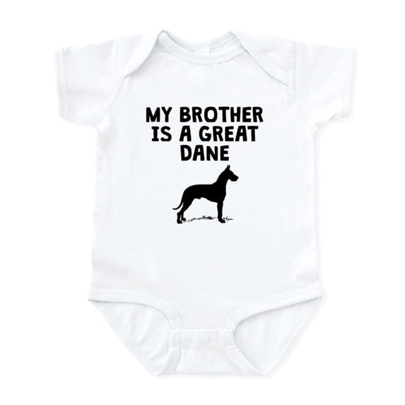 CafePress - My Brother Is A Great Dane Body Suit - Baby Light Bodysuit, Size Newborn - 24 Months