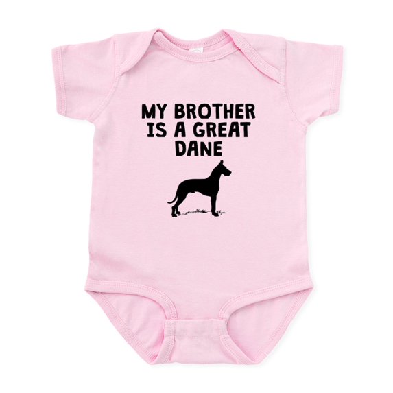 CafePress - My Brother Is A Great Dane Body Suit - Baby Light Bodysuit, Size Newborn - 24 Months