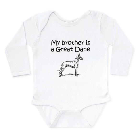 CafePress - My Brother Is A Great Dane Body Suit - Long Sleeve Cotton Baby Bodysuit