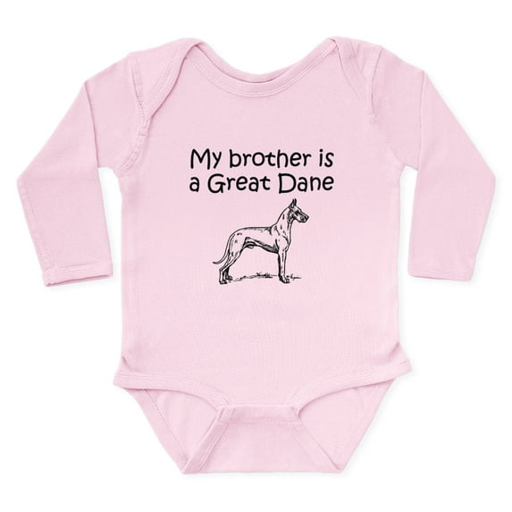 CafePress - My Brother Is A Great Dane Body Suit - Long Sleeve Cotton Baby Bodysuit