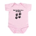 thumbnail image 1 of CafePress - My Brother Is A Pit Bull Body Suit - Baby Light Bodysuit, Size Newborn - 24 Months, 1 of 4