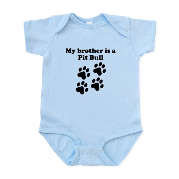CafePress - My Brother Is A Pit Bull Body Suit - Baby Light Bodysuit, Size Newborn - 24 Months