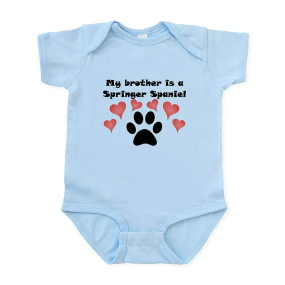 CafePress - My Brother Is A Springer Spaniel Body Suit - Baby Light Bodysuit, Size Newborn - 24 Months