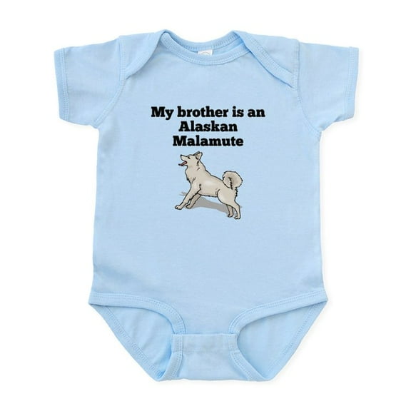 CafePress - My Brother Is An Alaskan Malamute Body Suit - Baby Light Bodysuit, Size Newborn - 24 Months