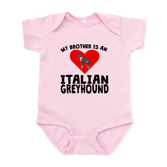 CafePress - My Brother Is An Italian Greyhound Body Suit - Baby Light Bodysuit, Size Newborn - 24 Months