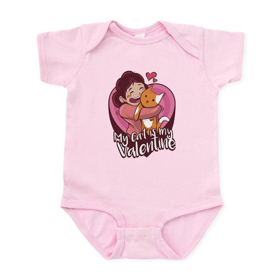 CafePress - My Cat Is My Valentine Body Suit - Baby Light Bodysuit, Size Newborn - 24 Months
