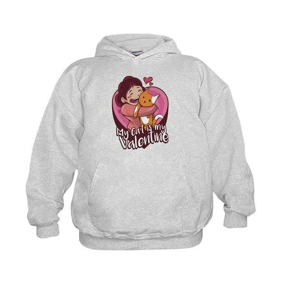 CafePress - My Cat Is My Valentine Sweatshirt - Kids Hooded Sweatshirt, Classic Hoodie
