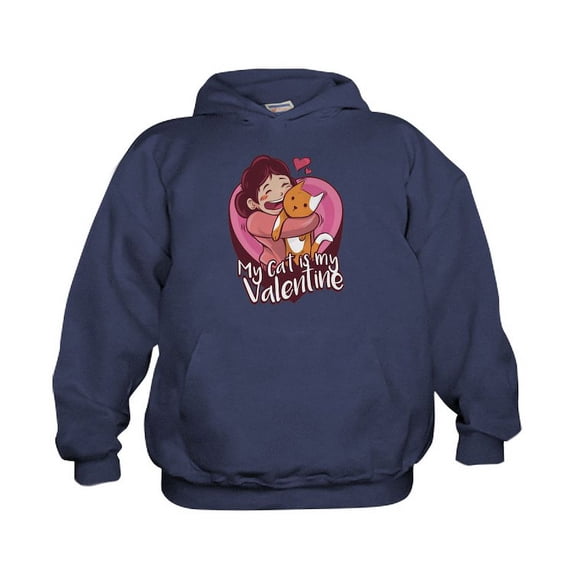 CafePress - My Cat Is My Valentine Sweatshirt - Kids Hooded Sweatshirt, Classic Hoodie