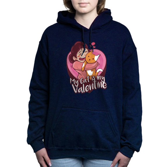 CafePress - My Cat Is My Valentine Sweatshirt - Pullover Hoodie, Classic & Comfortable Hooded Sweatshirt