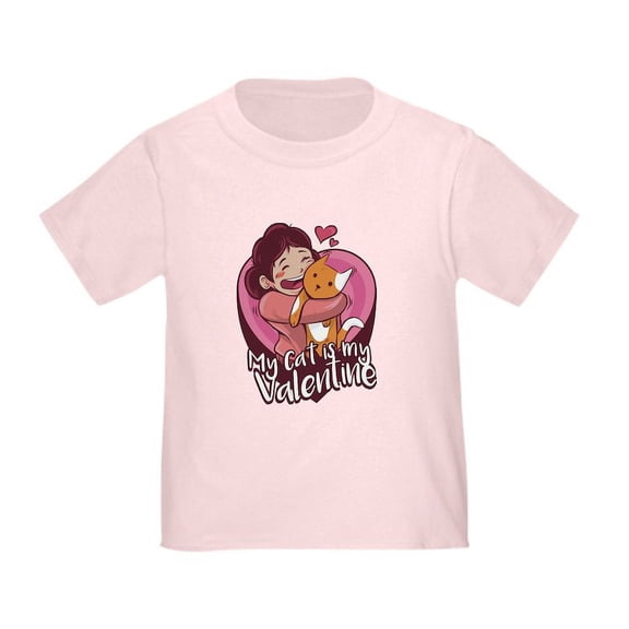 CafePress - My Cat Is My Valentine T Shirt - Cute Toddler T-Shirt, 100% Cotton
