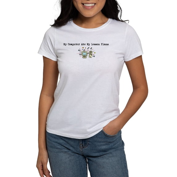CafePress - My Computer Ate My Lesson Pla Women's T Shirt - Women's Classic T-Shirt
