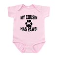 thumbnail image 1 of CafePress - My Cousin Has Paws Body Suit - Baby Light Bodysuit, Size Newborn - 24 Months, 1 of 4