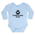 thumbnail image 1 of CafePress - My Cousin Is A French Bulldog Body Suit - Long Sleeve Cotton Baby Bodysuit, 1 of 4