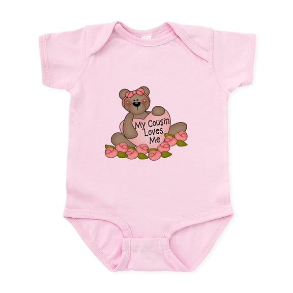 CafePress - My Cousin Loves Me CUTE Bear Infant Bodysuit - Baby Light Bodysuit, Size Newborn - 24 Months